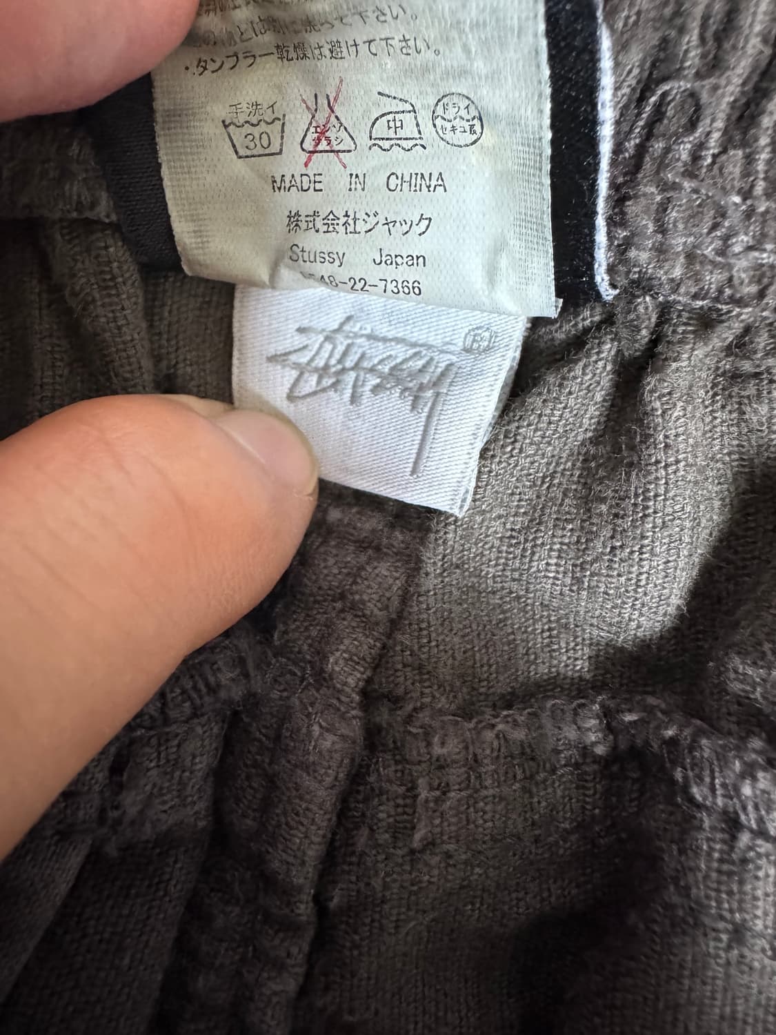 빈티지 00s 스투시 STUSSY 재팬 코듀로이 비치 쇼츠 차콜 L 상품이미지6