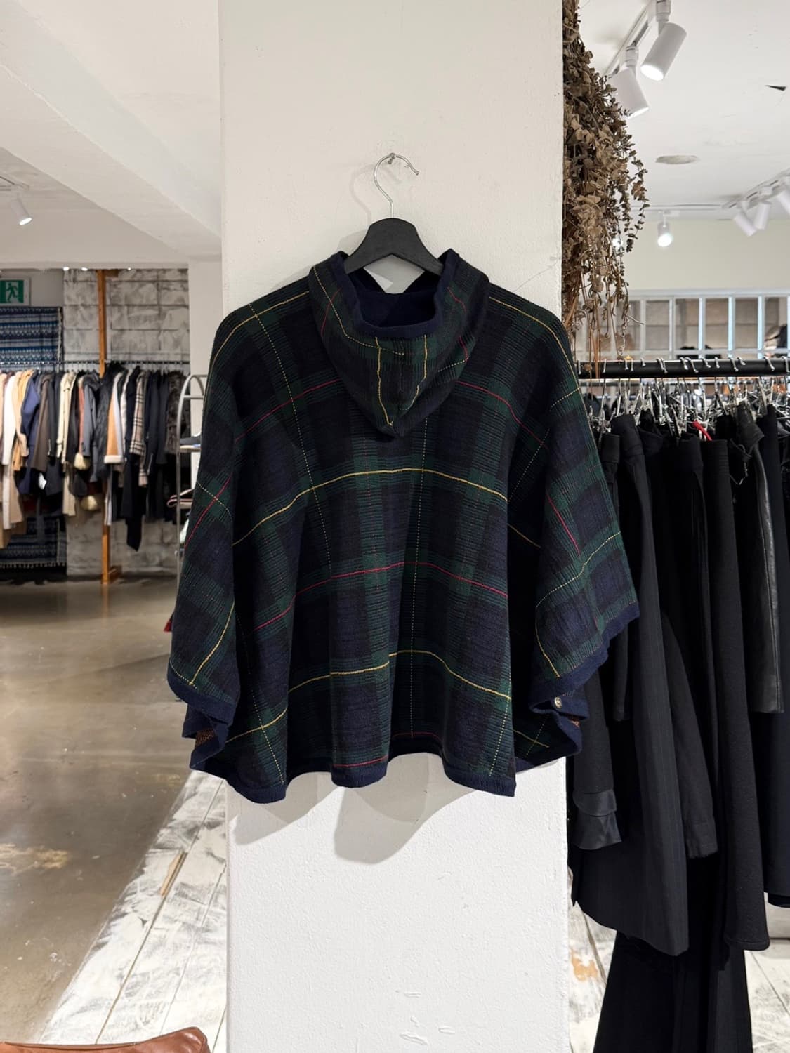 폴로 랄프로렌 키즈 울 혼방 체크 후드 판초 상품이미지6