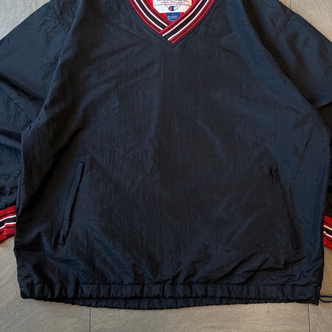 챔피온 정품 블랙 나일론 웜업 상품이미지4