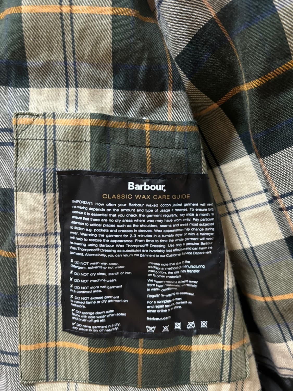 바버 비데일 왁스 자켓 34사이즈 팝니다 상품이미지4