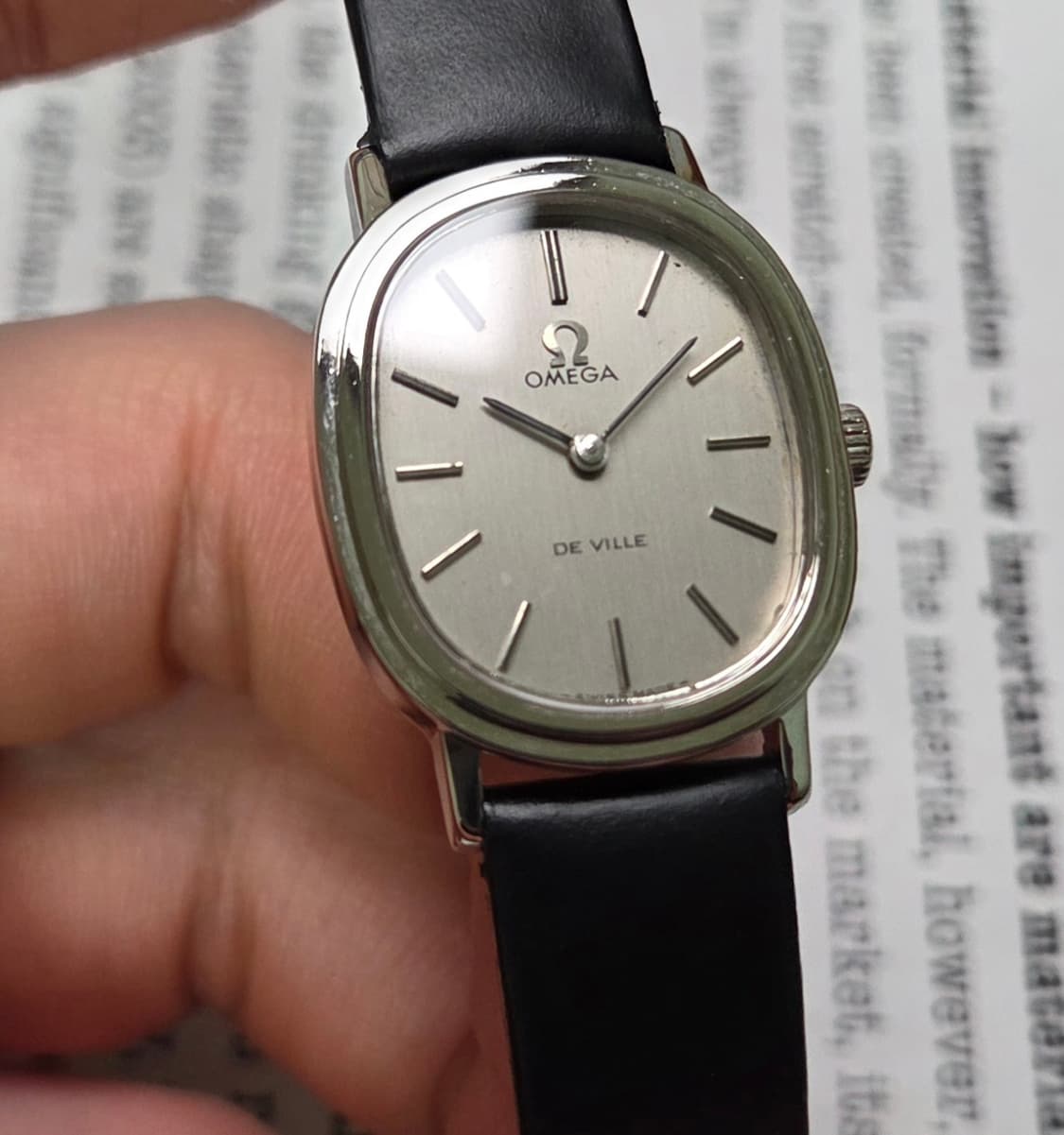 빈티지 오메가 드빌 엘립스 순정 실버다이얼 수동 메커니컬 여성용 상품이미지3