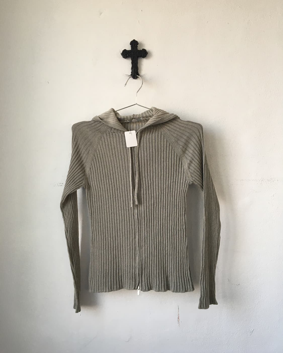 Ribbed hood zip up 상품이미지2