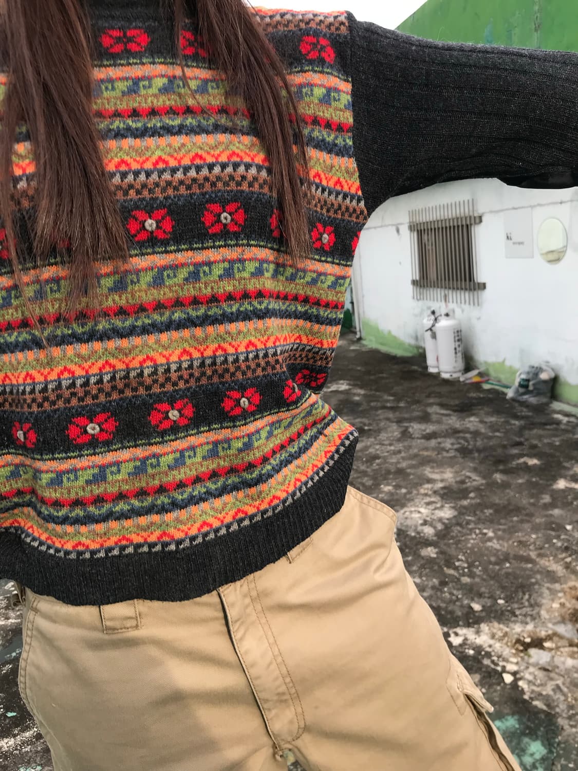 빈티지 패턴 니트  상품이미지8