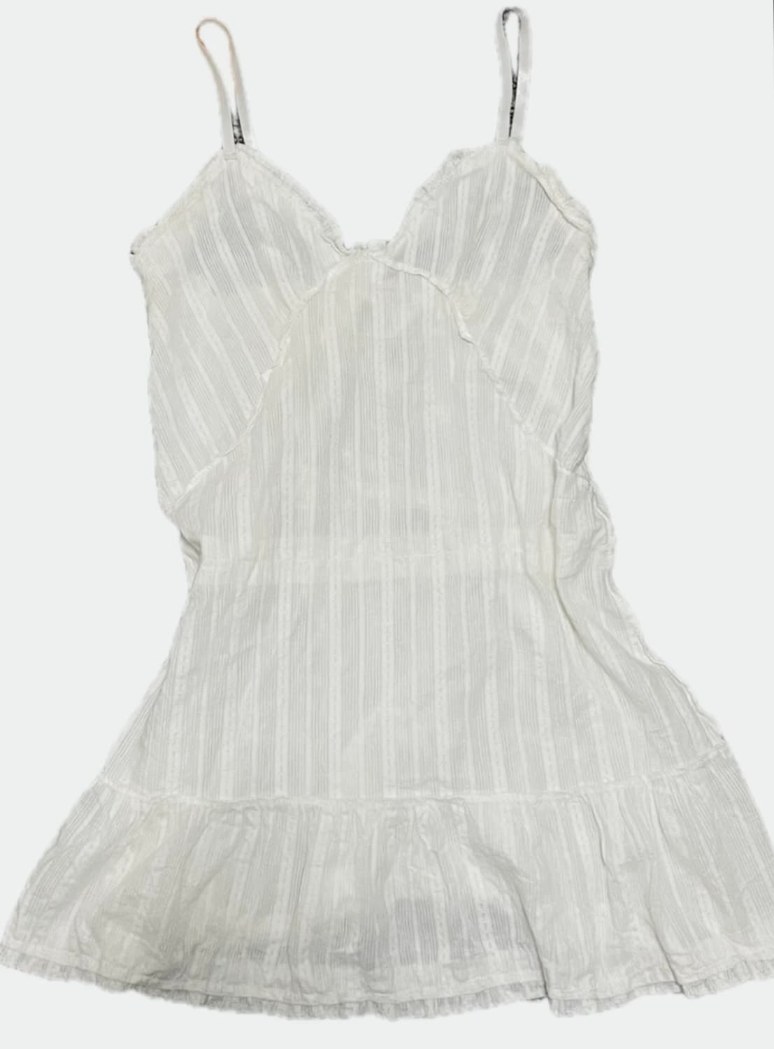 레이스 프릴 시스루 끈나시 미니원피스 상품이미지1