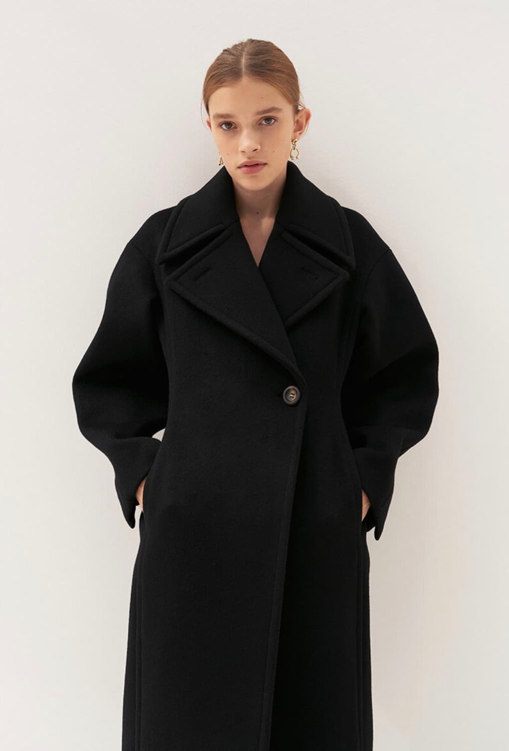 모한 캐시미어 볼륨 코트 상품이미지1