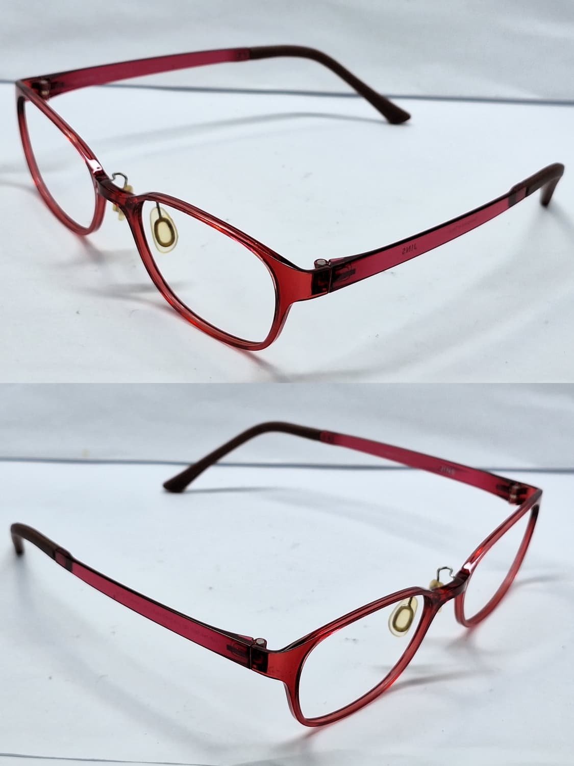 JINS 진스 LUF-16A-385B 슬림 에어프레임 레드 안경테 상품이미지2