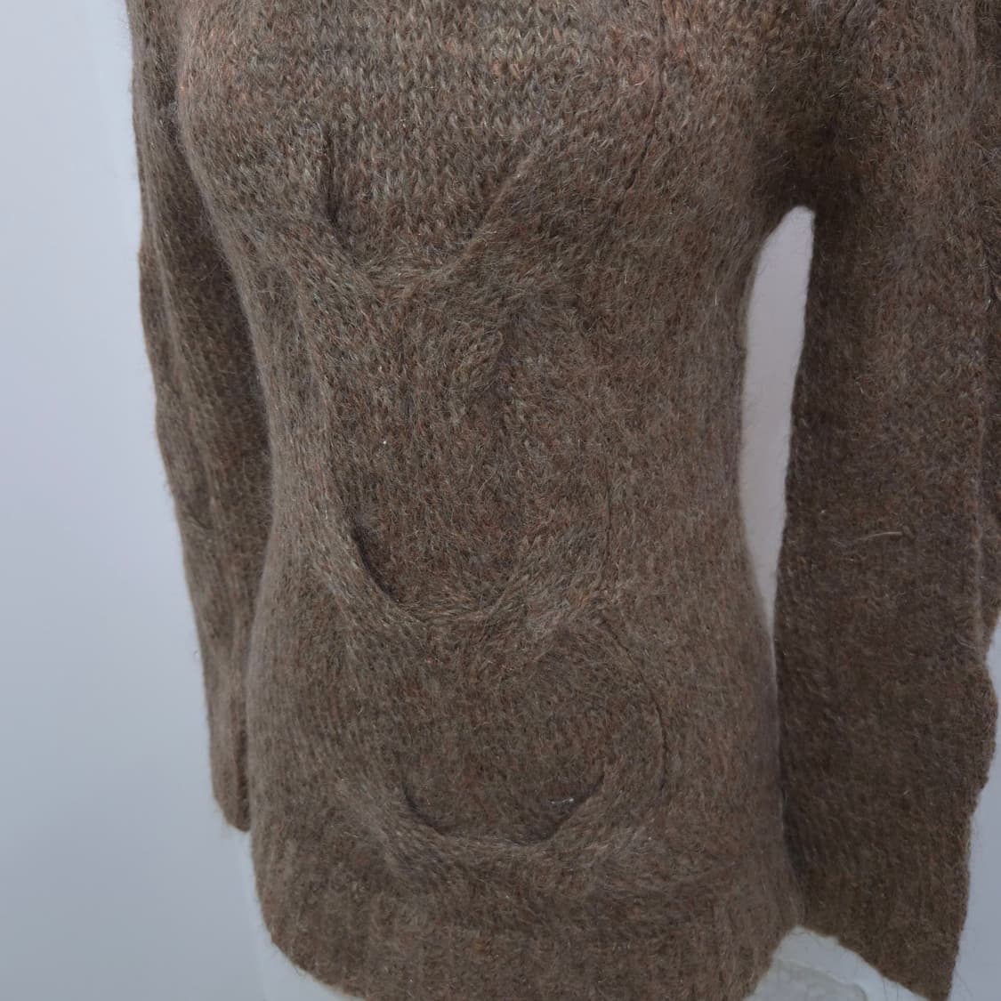 모헤어 터틀넥 브라운 니트 일본빈티지 상품이미지7