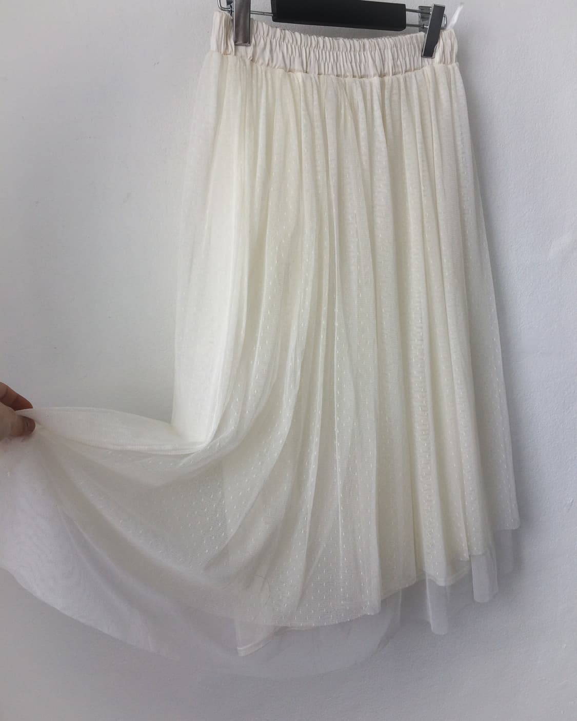 Dot pattern sha long skirt 상품이미지2
