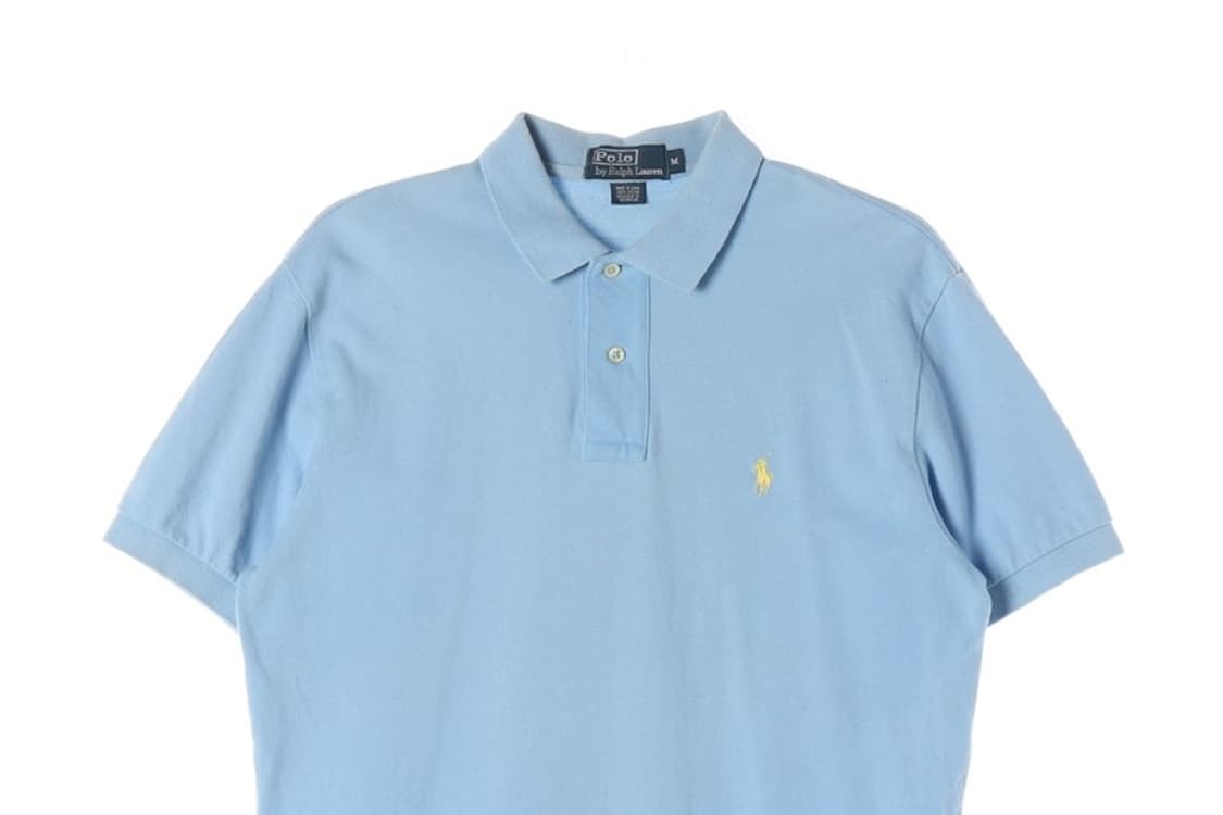폴로 랄프로렌 스카이 블루 옐로우 포니 반팔 카라티 M 상품이미지3