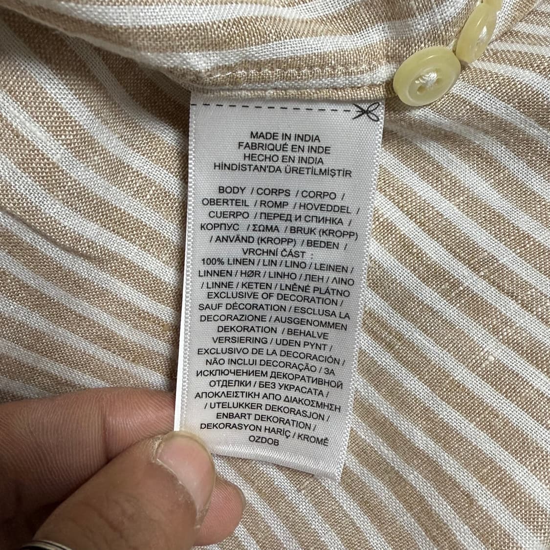 L 폴로랄프로렌 린넨 스트라이프 셔츠 상품이미지5