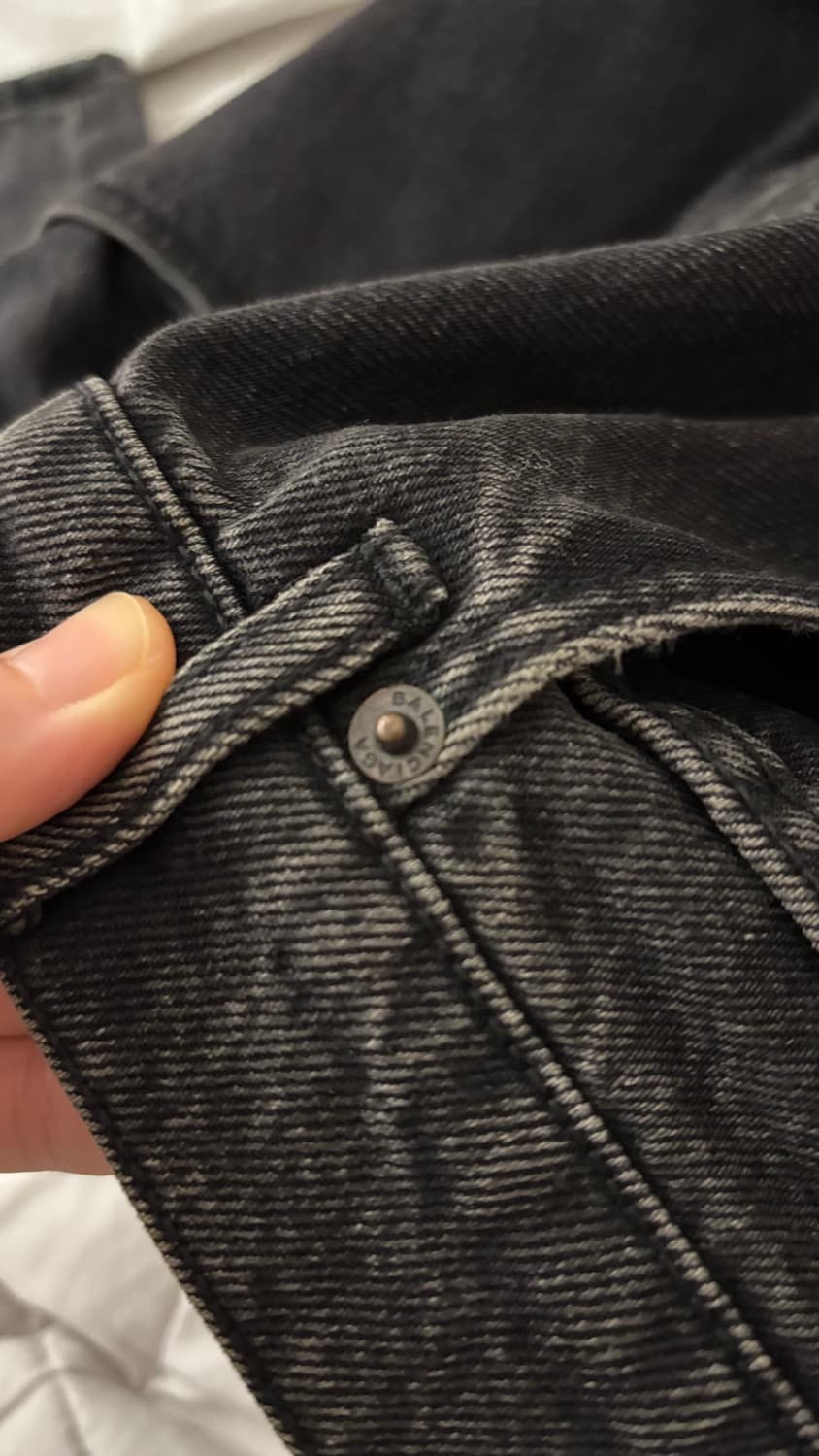 발렌시아가 블랙데님 팬츠 블랙진 바지 상품이미지5