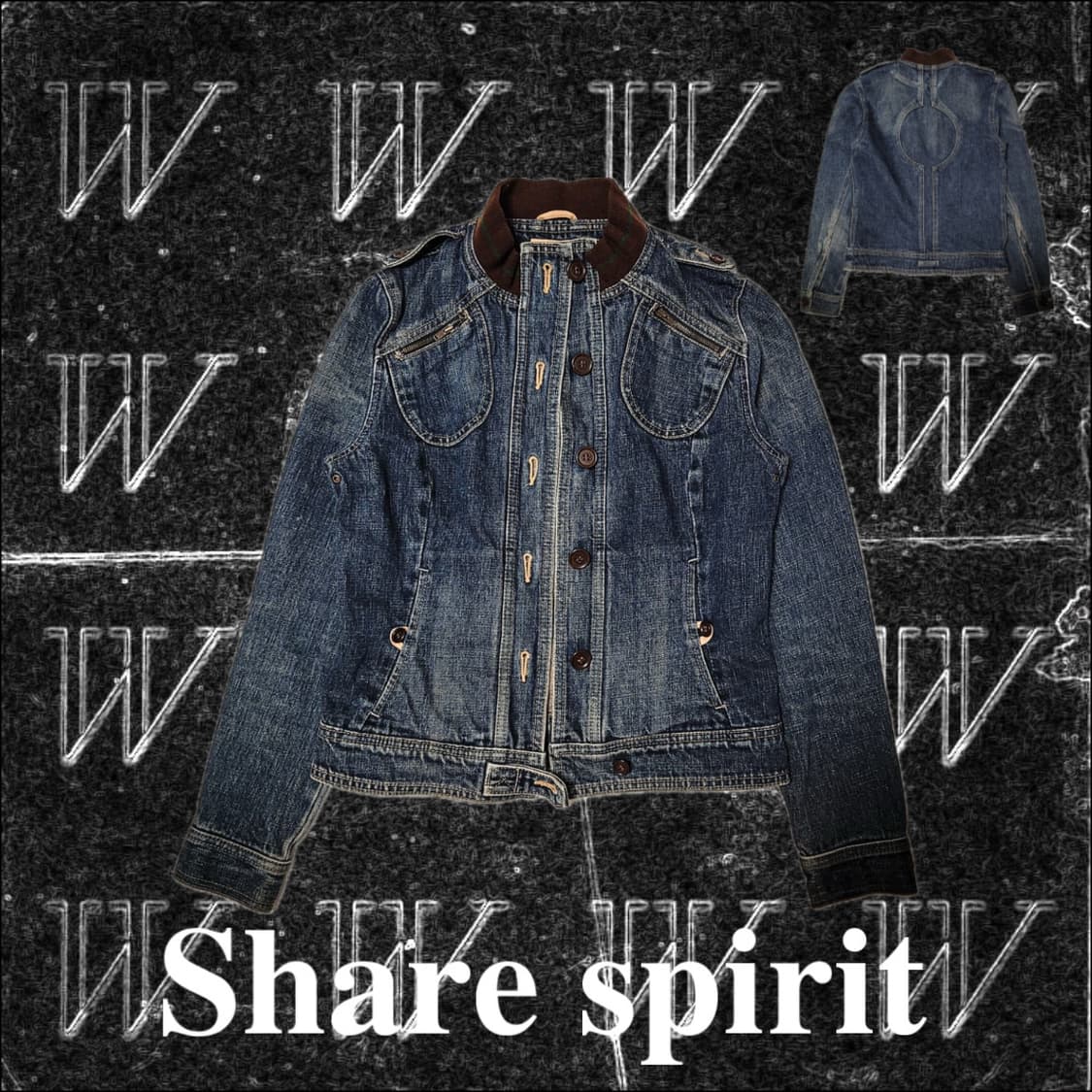 Share spirit archivedenim trucker jacket 상품이미지1