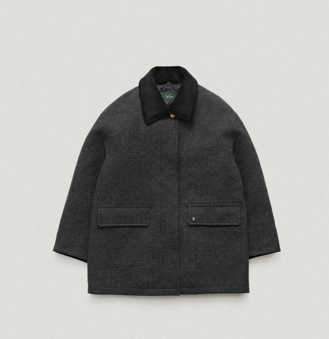 Corduroy collar herringbone short coa 상품이미지1