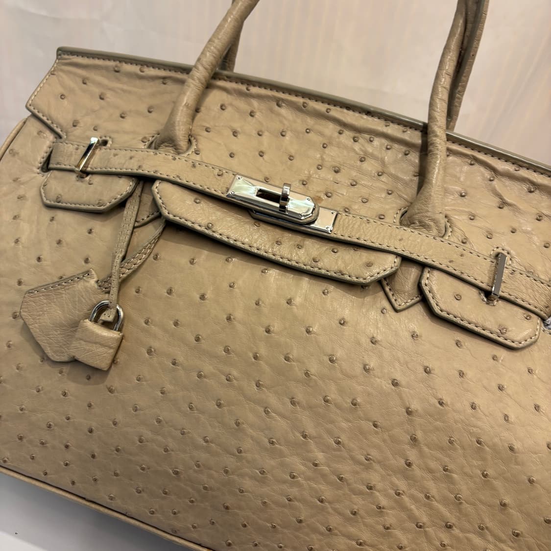 정품 진니 서울밀라노 타조가죽 벌킨백  상품이미지5