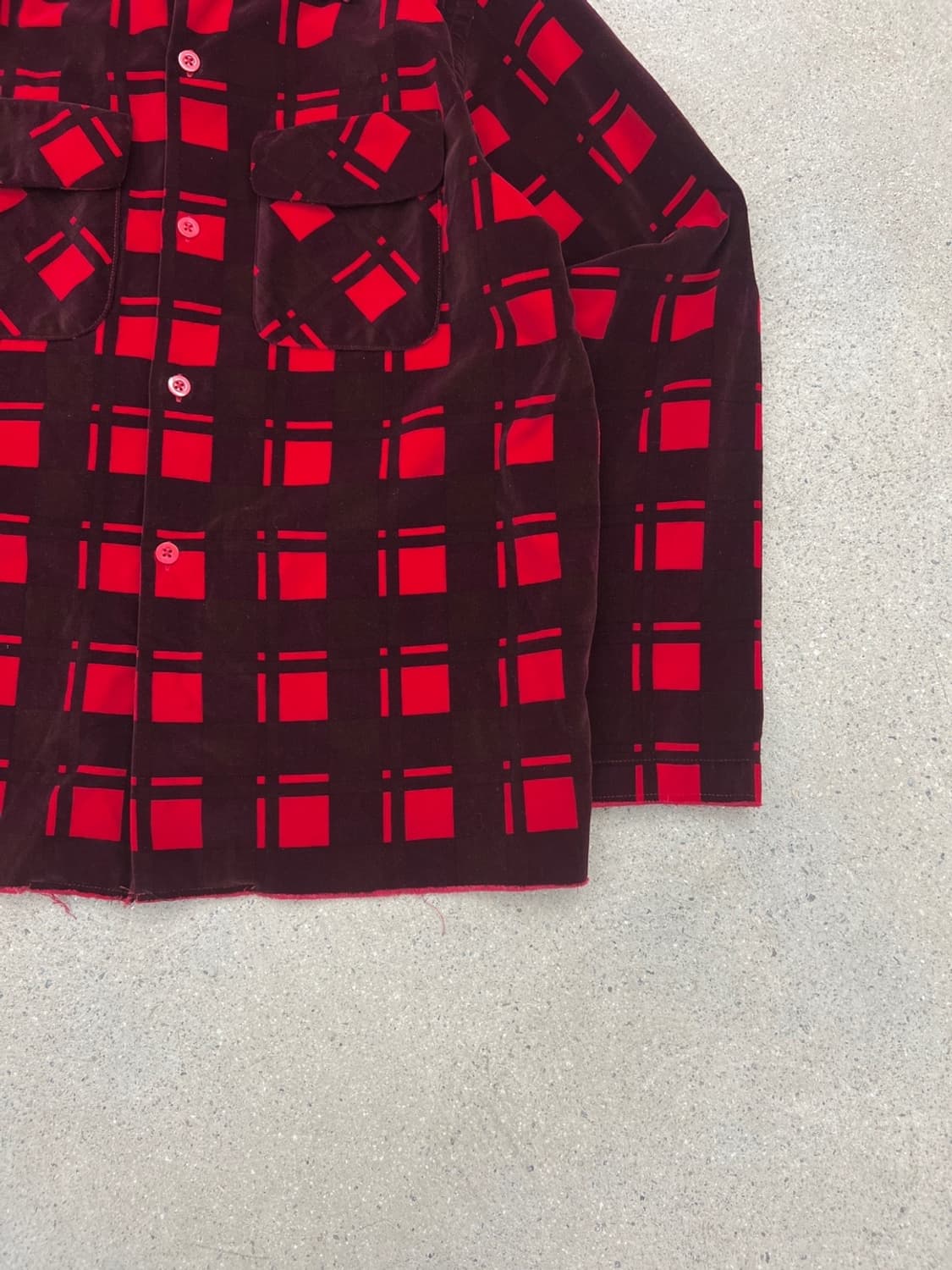 니들스 타탄 체크 그런지 벨벳 셔츠 상품이미지5