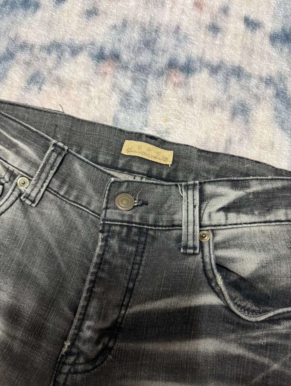 Goa OOs archive damage zipper flare deni 상품이미지7