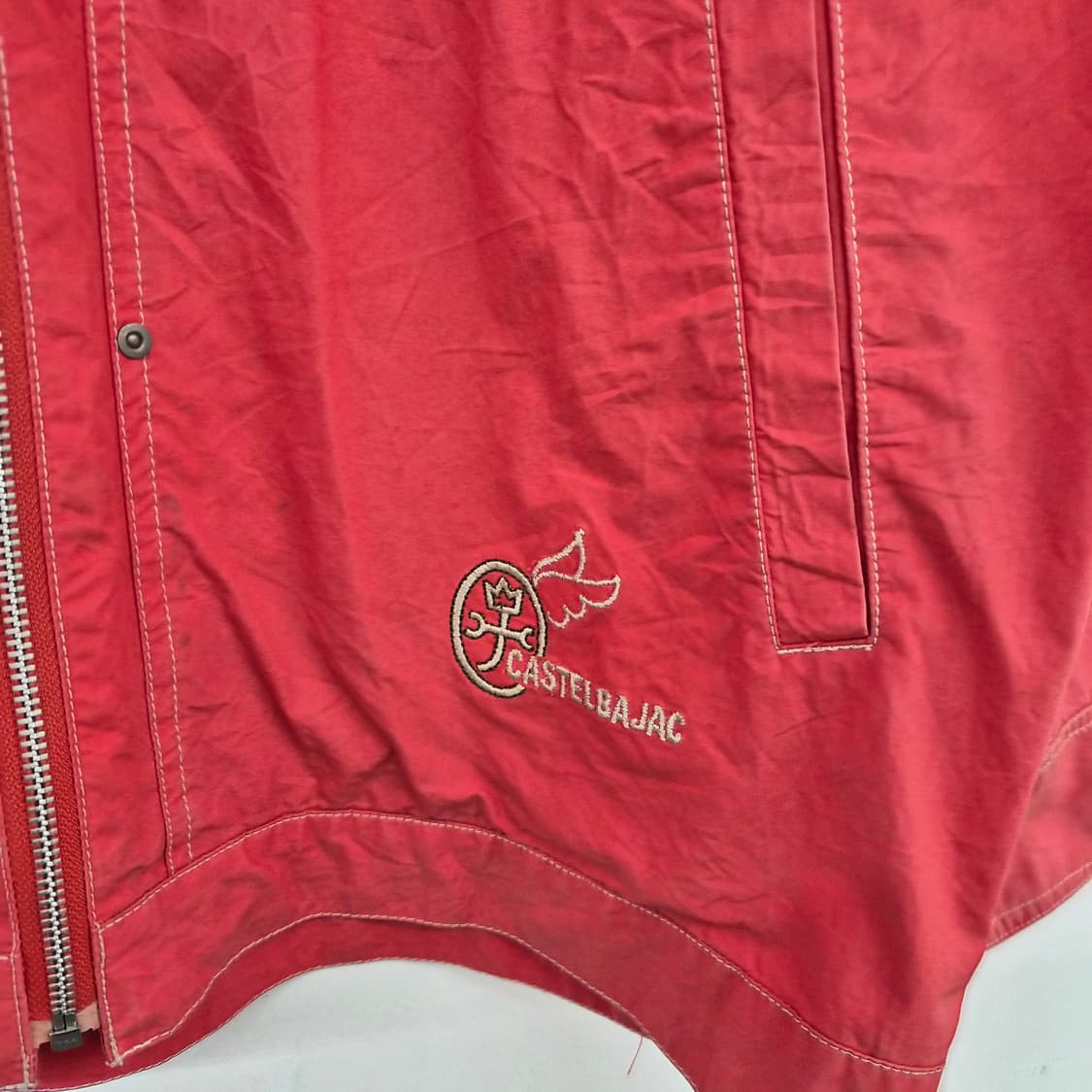 까스텔바작 레드 컬러 풀집업 자켓 남성 L 상품이미지3