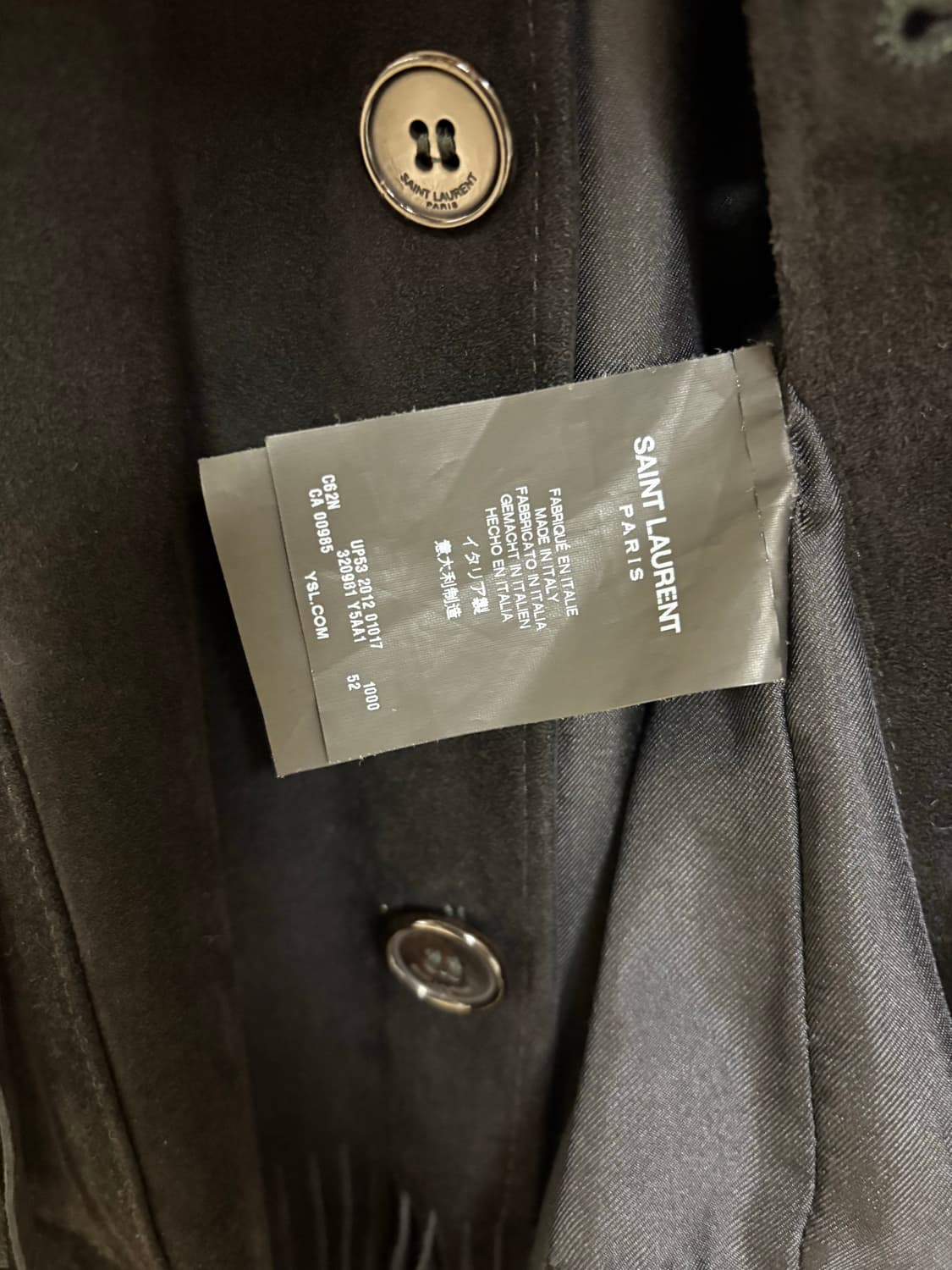 생로랑 13시즌 프린지 레더 자켓 상품이미지5