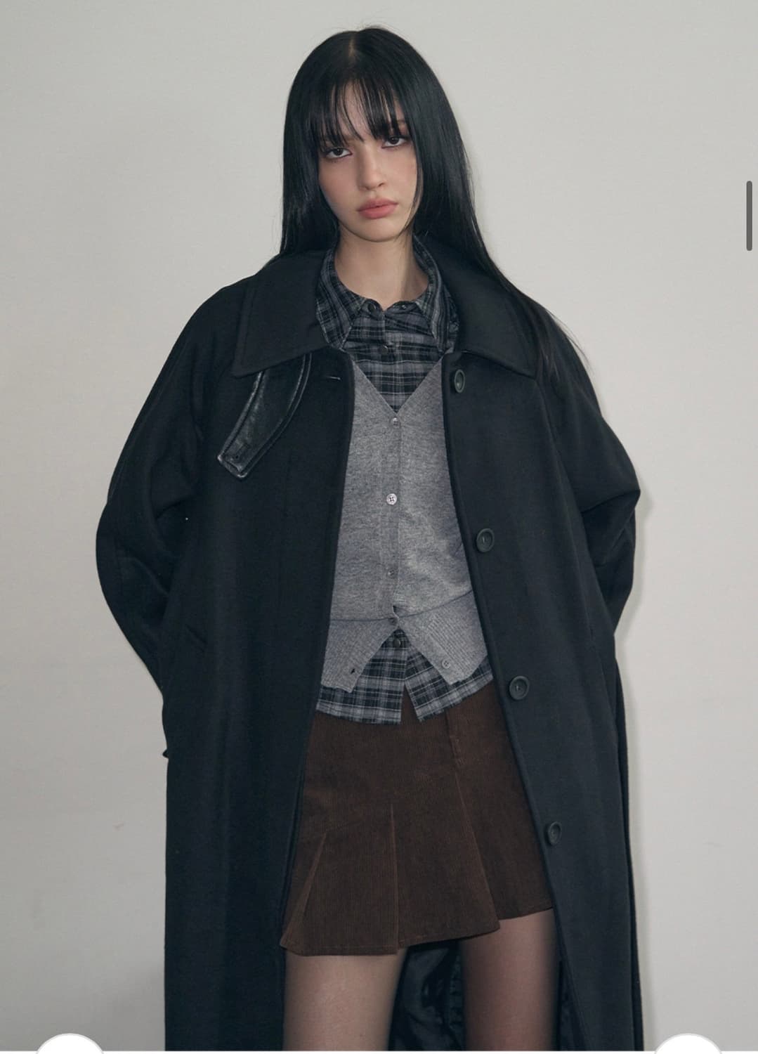 (S) 레더리 캐시미어 발마칸 로브 코트 [BLACK] 판매 상품이미지9