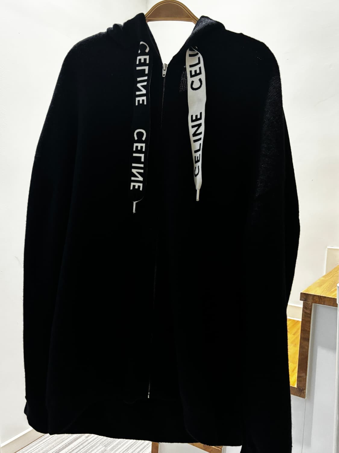 셀린느 캐시미어 후드집업 블랙 L 상품이미지2