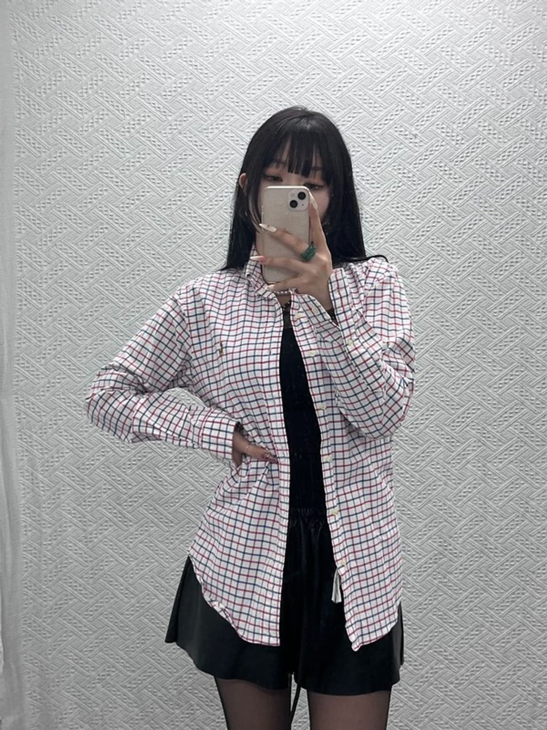 폴로 랄프로렌 컨트리 옥스포드 슬림핏 체크 셔츠 S C09438 상품이미지1