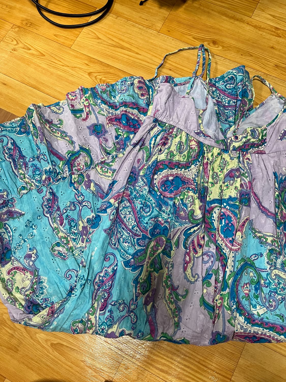 히피 패턴 롱 나시 원피스 상품이미지1