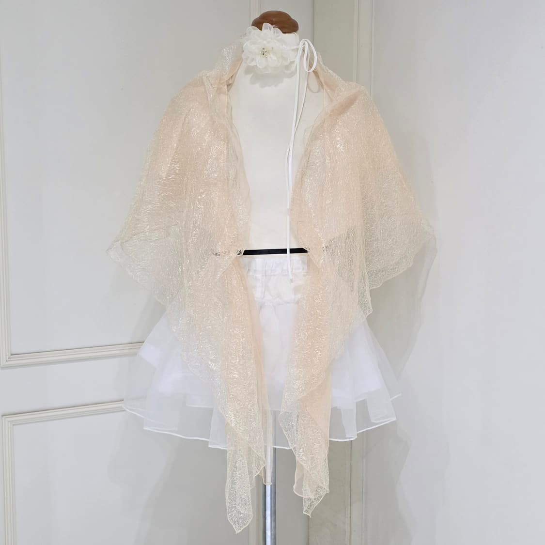 일본빈티지)레이스 엔젤 히메라떼갸루st 글리터 숄볼레로가디건 상품이미지1