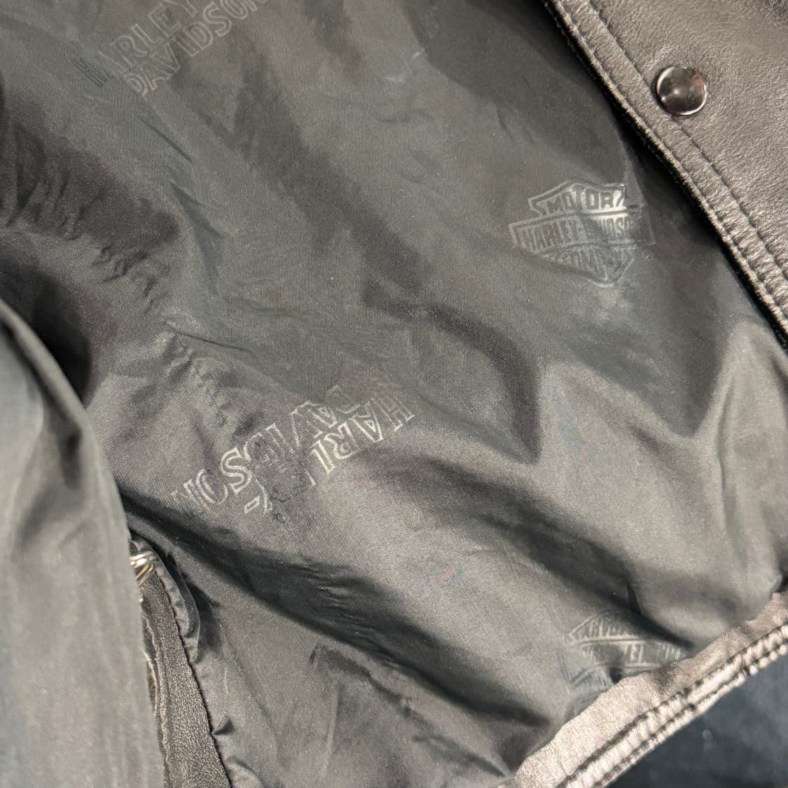 [L] 할리데이비슨 가죽 레더 베스트 상품이미지8