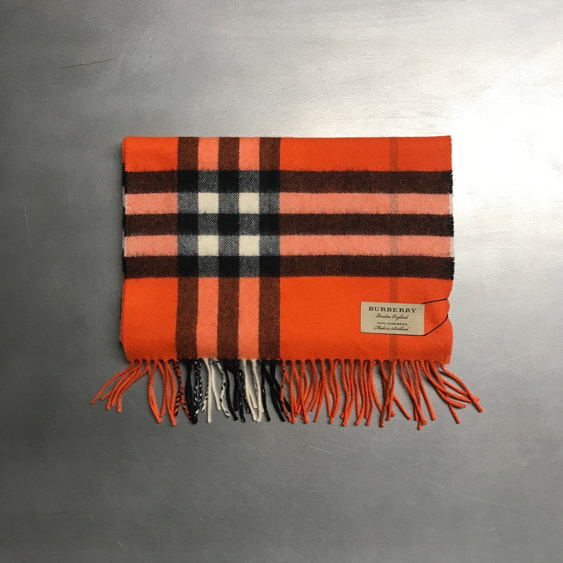 버버리 정품 캐시미어 머플러 오렌지 상품이미지2