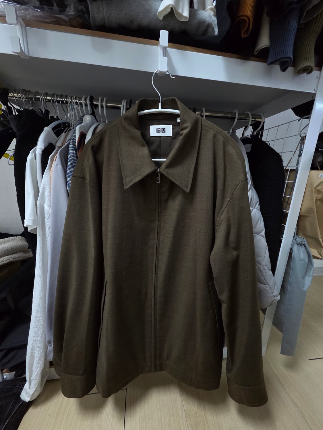 유니클로 U 르메르 집업 블루종 다크브라운 L사이즈 상품이미지1