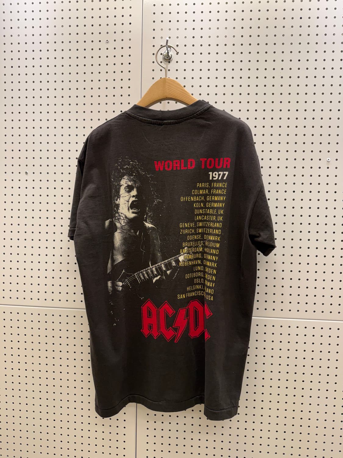 빈티지 헤인즈 AC/DC 락 투어 프린팅 반팔 티셔츠 U1508 상품이미지3