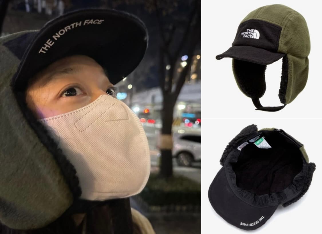 [OS] 노스페이스 신민아 이어머프캣 카키 상품이미지6