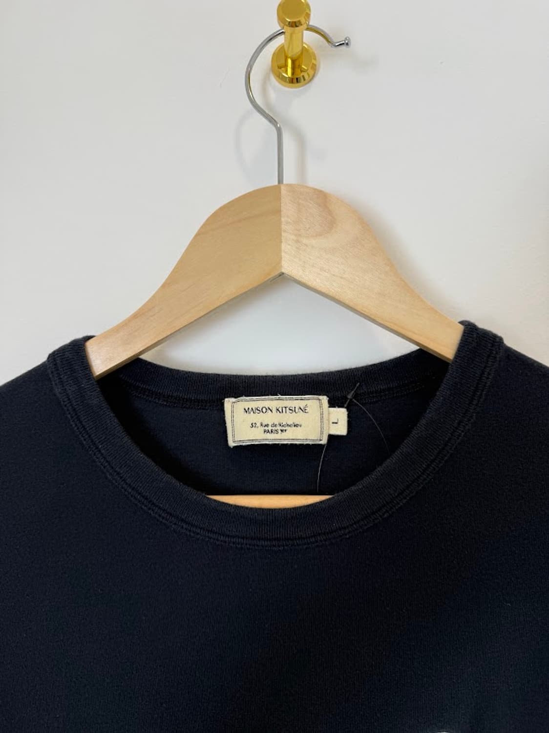 메종키츠네 빅파스텔폭스헤드 반팔티 블랙 상품이미지2