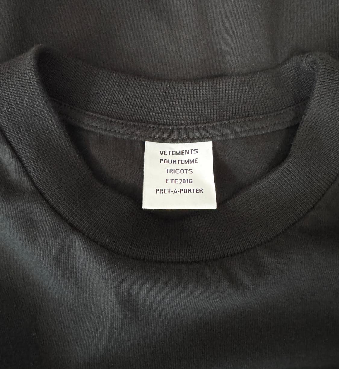 VETEMENTS 베트멍 SS2016 레터링 블랙 긴팔 티셔츠 M 상품이미지3
