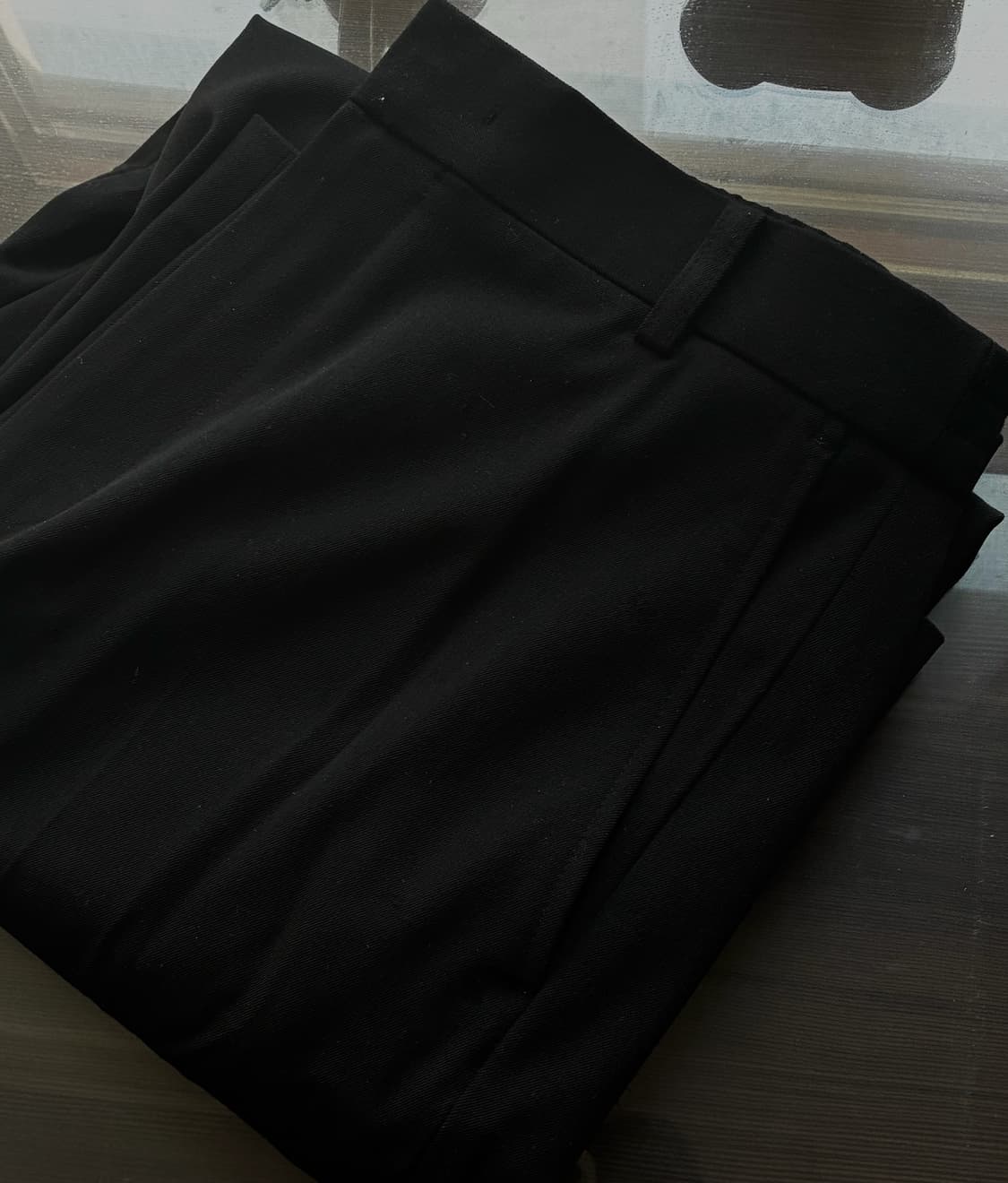 (L) 드로우핏 밴딩 와이드 슬랙스 [BLACK] 판매 상품이미지8