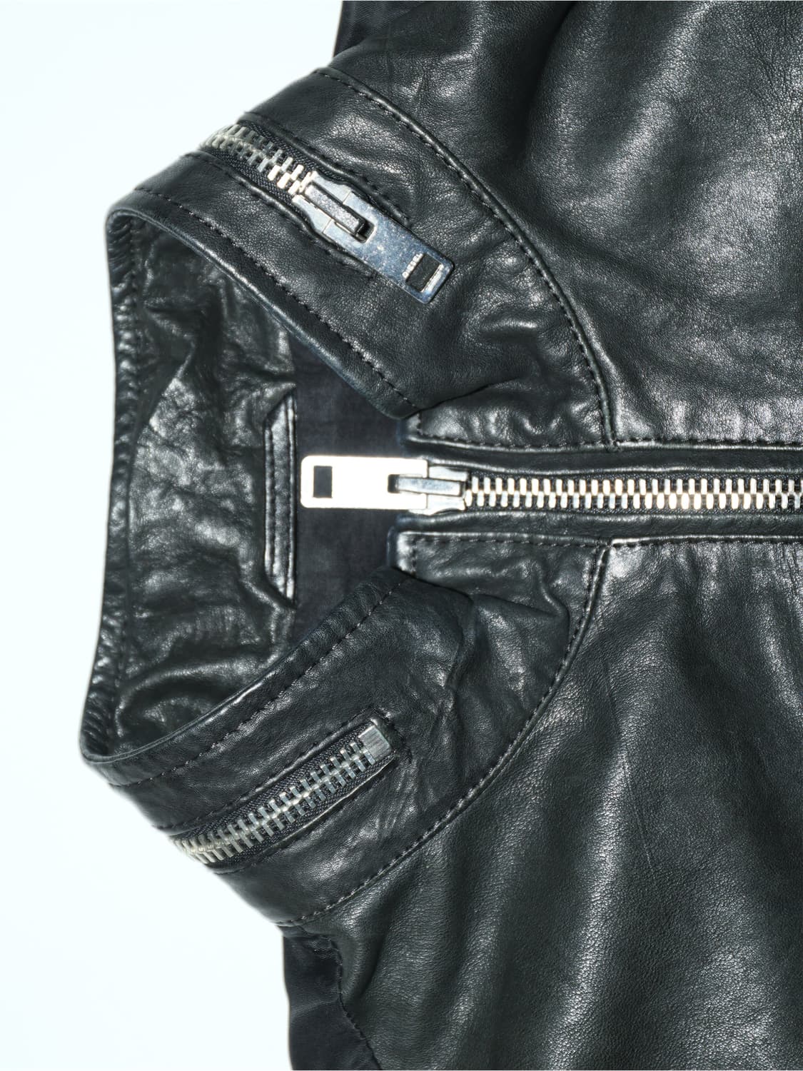 [정품]디젤 레더 믹스 블랙 자켓 00SJ6Y-0NAIS-900 L 상품이미지3