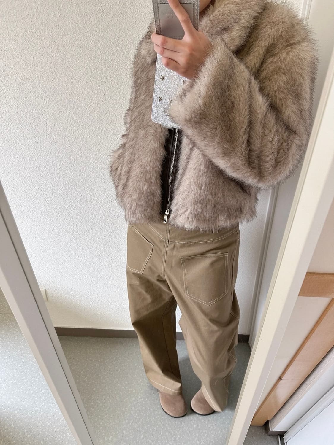 BOLD italic 에코 퍼 코트 상품이미지3