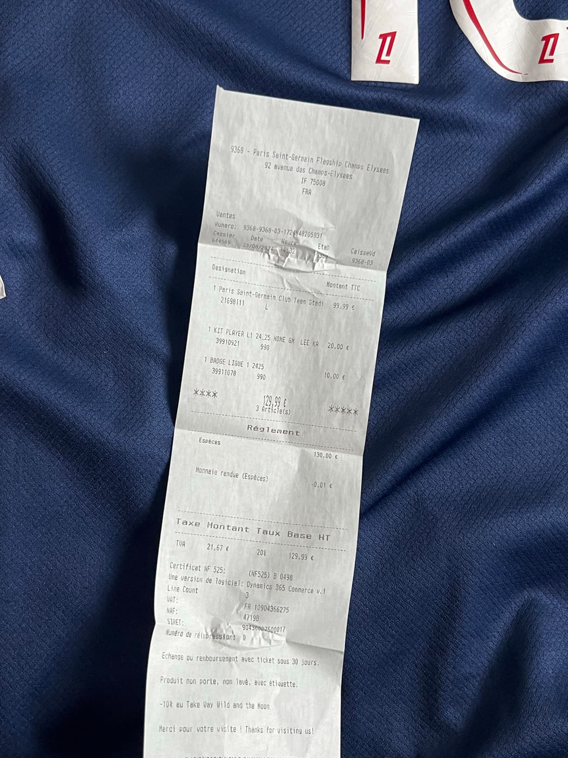 나이키 2024 드라이핏 네이비 이강인 기명 반팔 티셔츠 상품이미지3