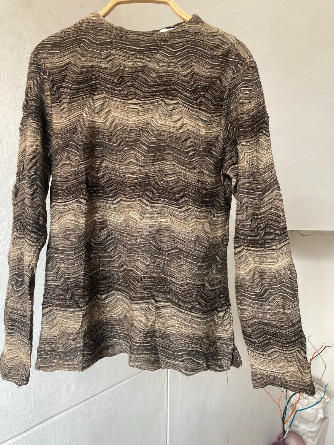 Y2K 웨스턴 케이블 니트 블라우스 상품이미지3