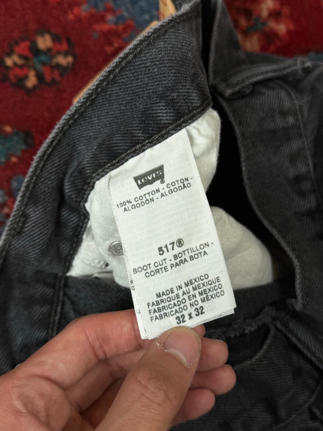 00's 빈티지 리바이스 517 블랙 부츠컷 플레어진 상품이미지9