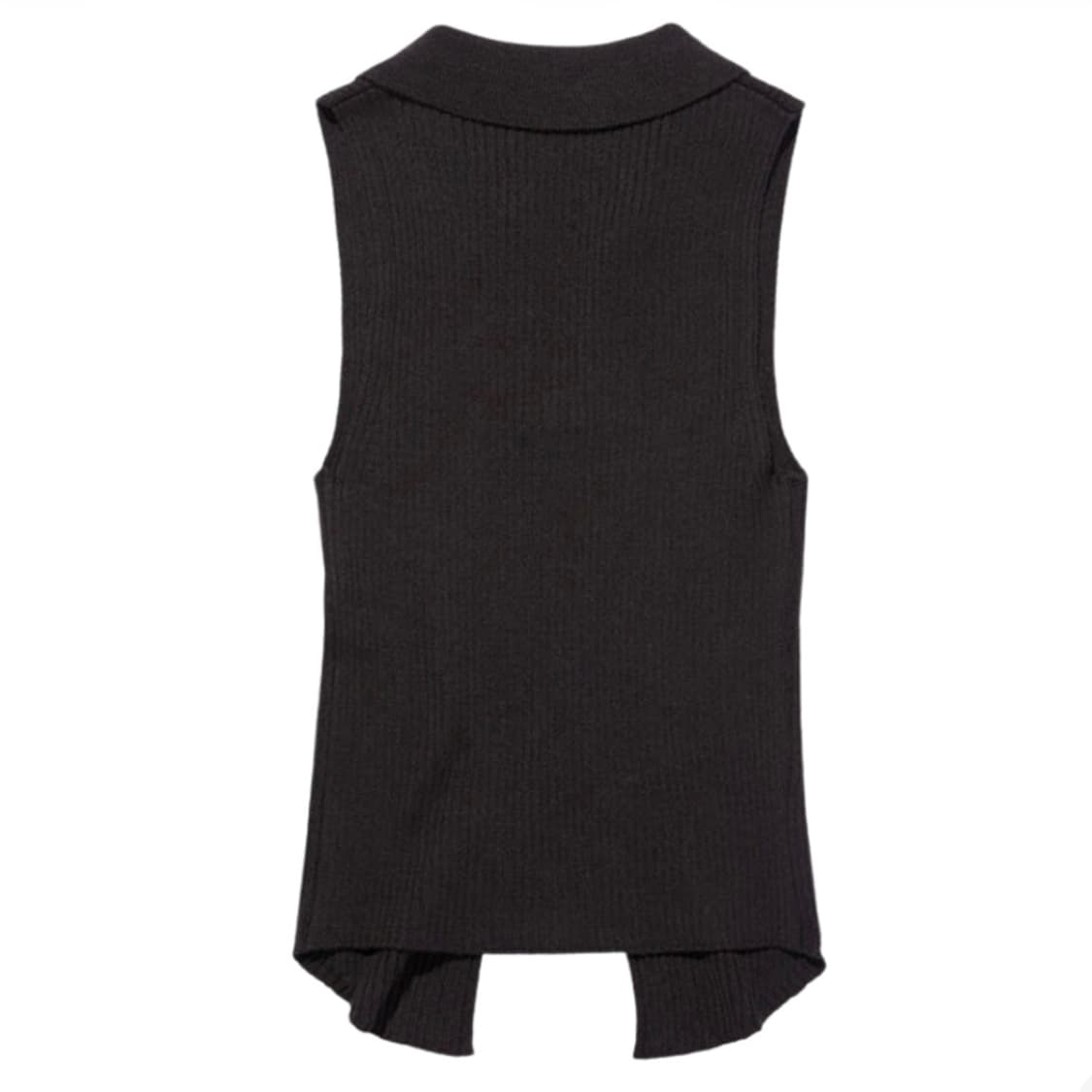 미스치프 니티드 투톤 슬리브리스 블랙 (S) 상품이미지2