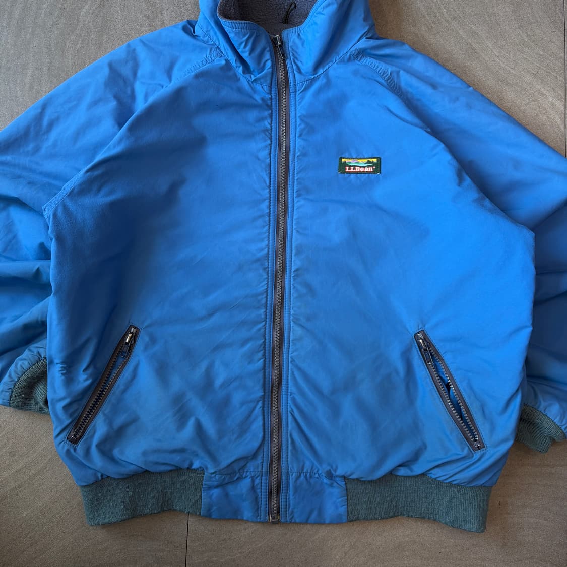 90s L.L.bean 90년대 미국 생산 엘엘빈 블루 컬러 웜업 자켓  상품이미지2