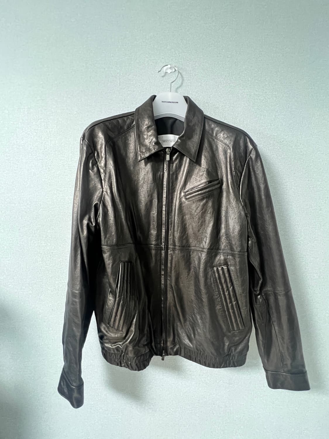 해칭룸 Stitched Volume Leather Jacket  상품이미지2