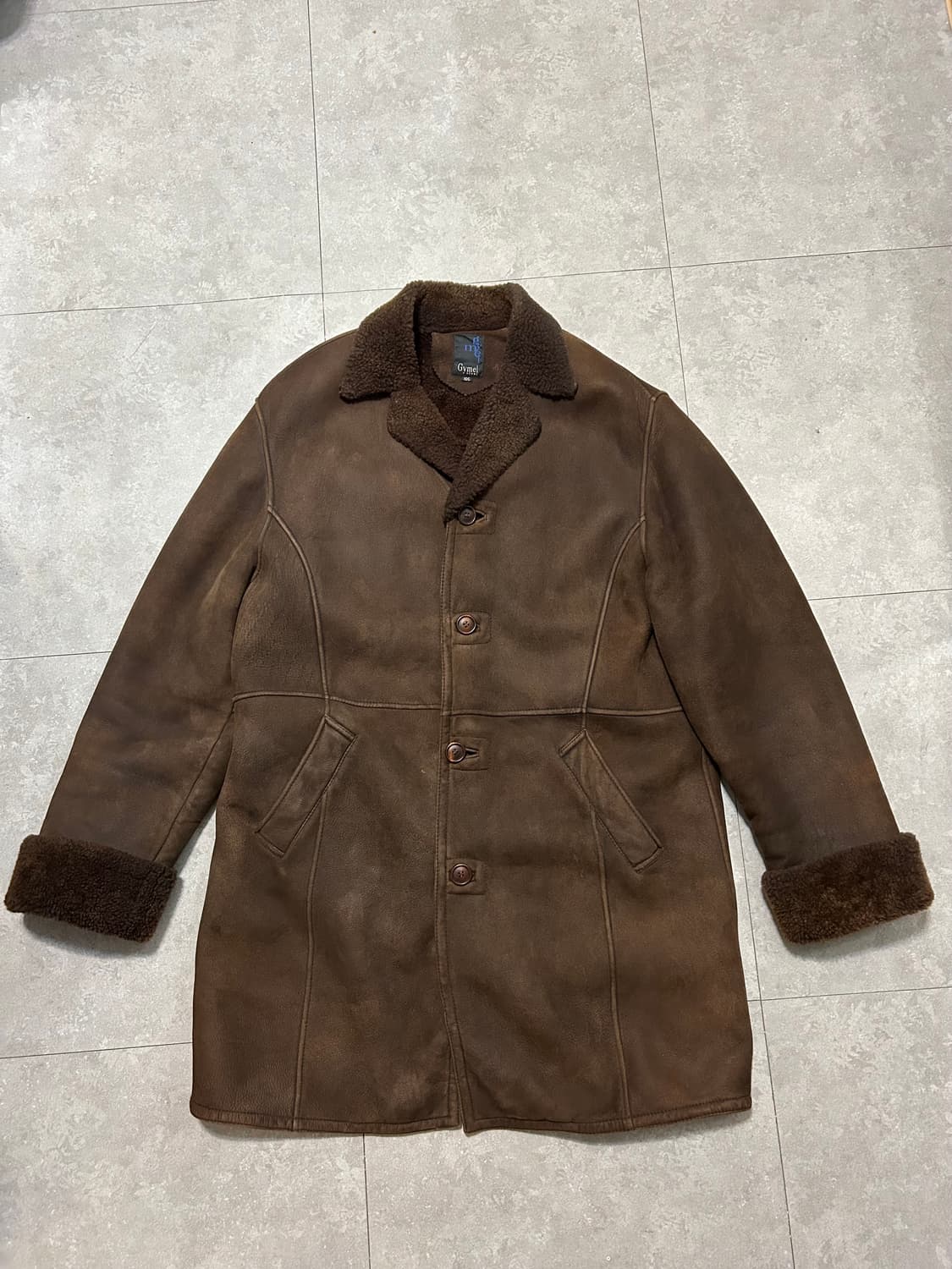 짐멜 브라운컬러 빈티지 양가죽 무스탕 코트 105size   상품이미지1