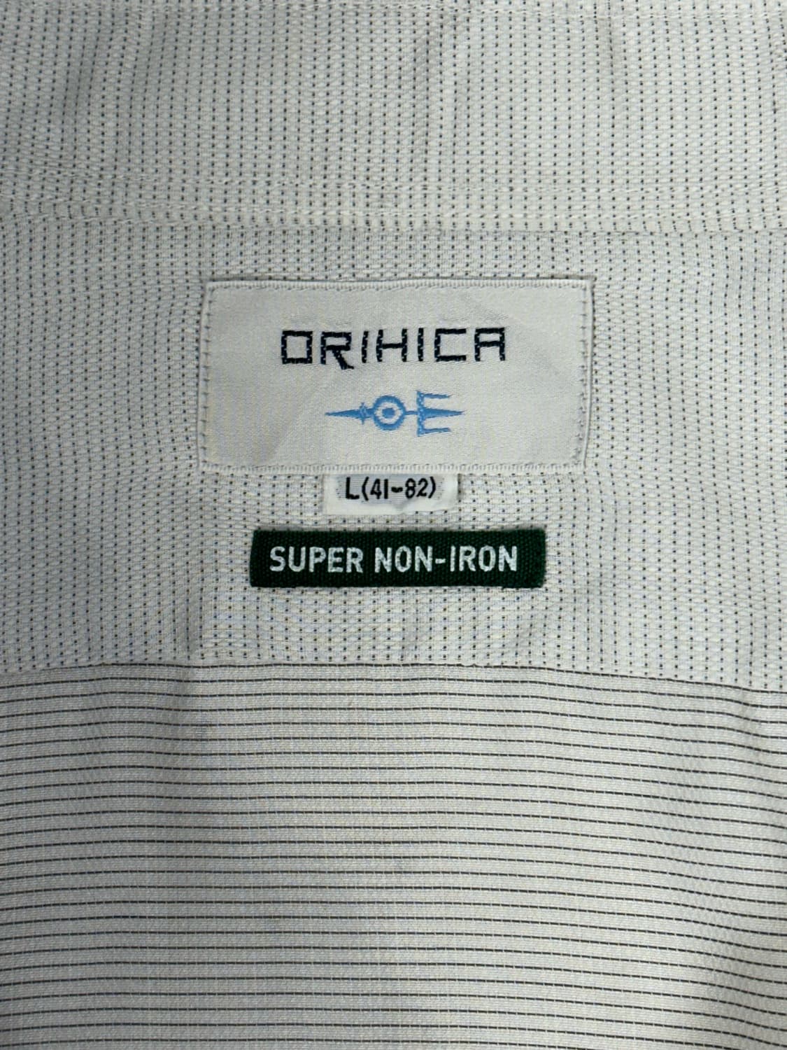 일본 빈티지 화이트 오버핏 스트라이프 셔츠 L 상품이미지7