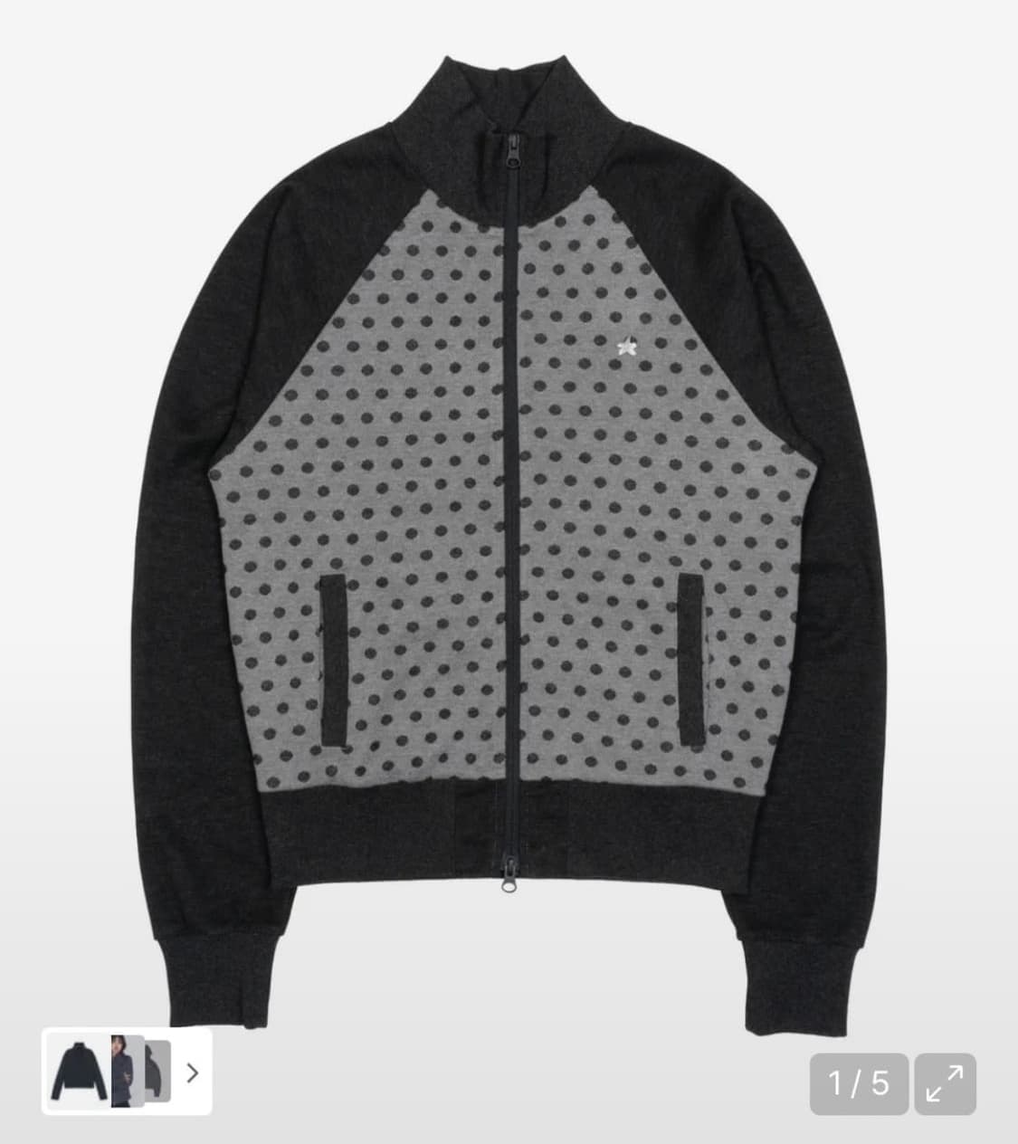 더콜디스트모먼트 도트 레글런 집업  상품이미지1