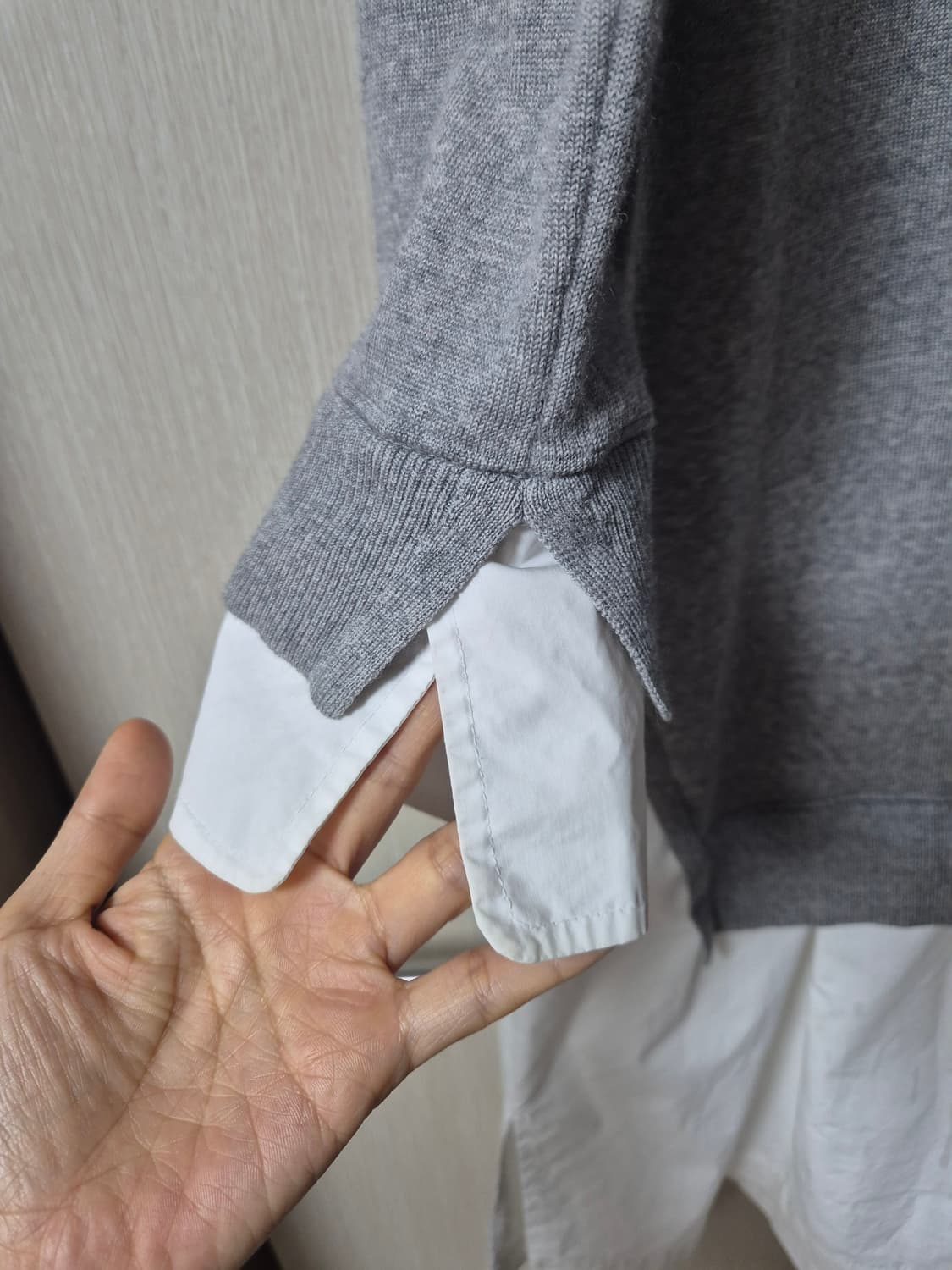 톰그레이하운드 레이어드 롱 니트 원피스 (21년) 한섬 상품이미지5