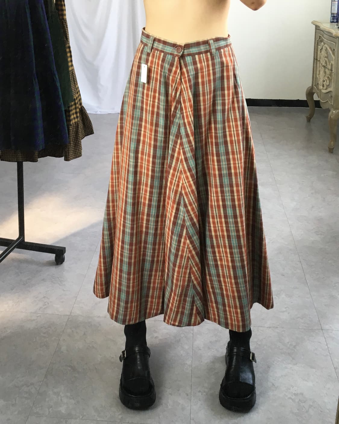 Check pattern skirt 상품이미지7