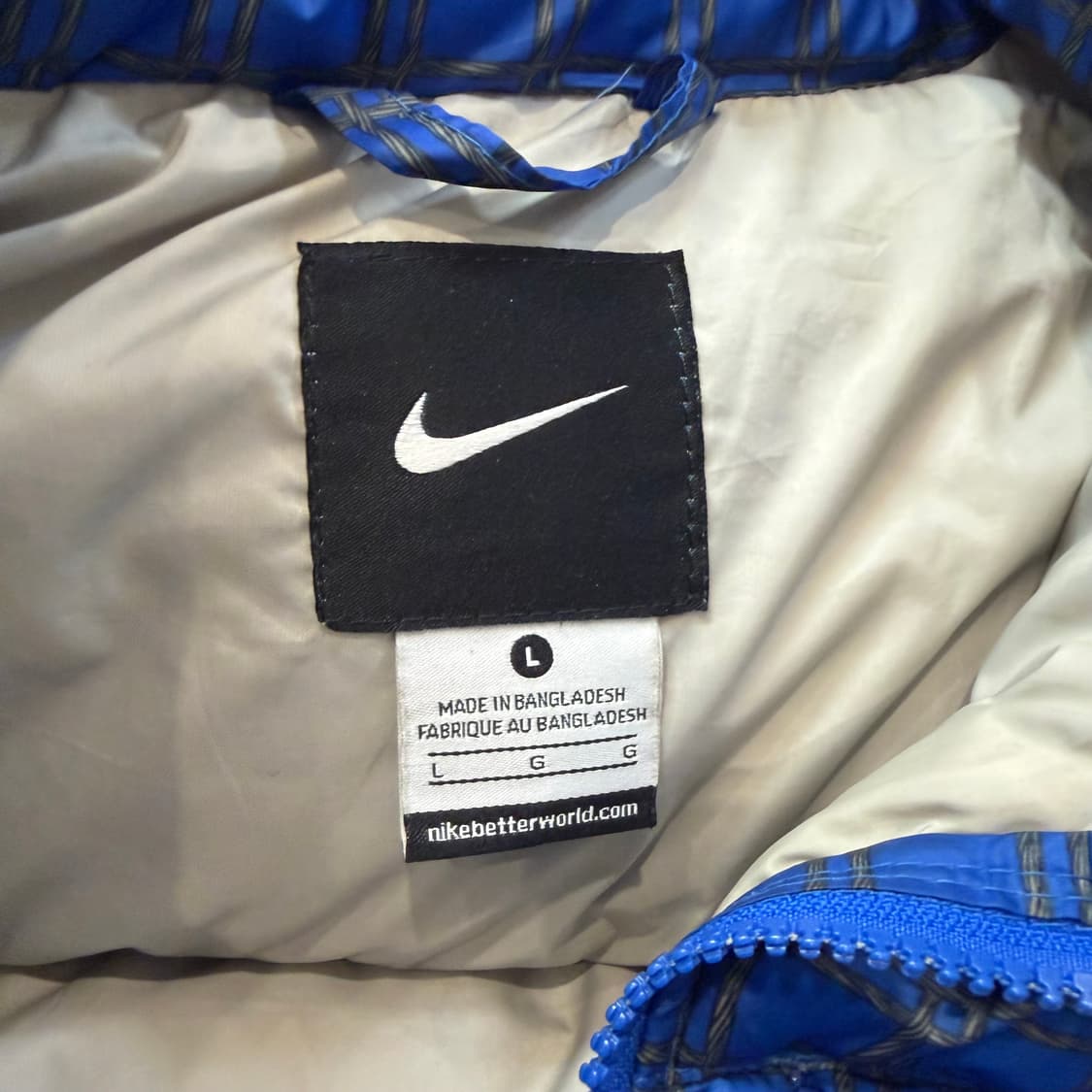 Nike 500필 로프 블루 패턴 패딩 베스트 상품이미지3