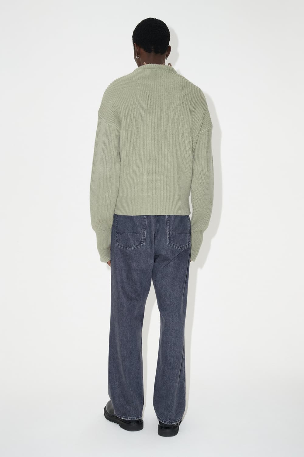 [48] 아워레가시 집업 랩 가디건 리파인드 그린 쿼티디안 울 상품이미지2